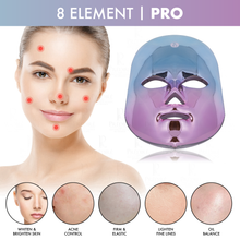 8 ÉLÉMENT PRO | Masque LED multi-usages pour soins de la peau | Nouvelle génération sans fil