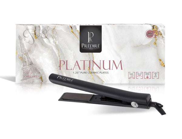 その他 PROFESSIONAL HAIR IRON radiant Predire Paris Platinum Genius Heating Element Pure Ceramic Flat