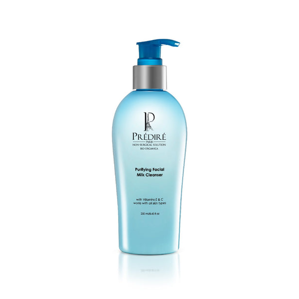 Our Purifying Milk Cleanser is the first step in skincare. Work